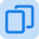 Icon of two identical squares layered on top of each other